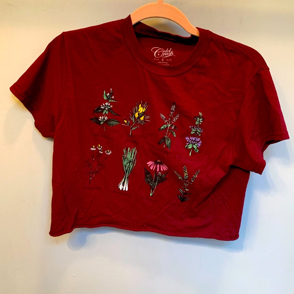 Cropped Cotton Wildflower Tee